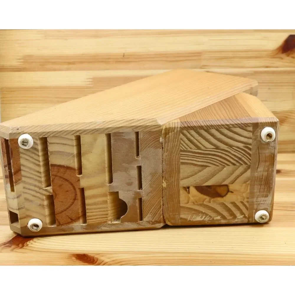 Emeril Wusthof Knife Block Wood Wooden Storage Holder 17 Slot Countertop Oak